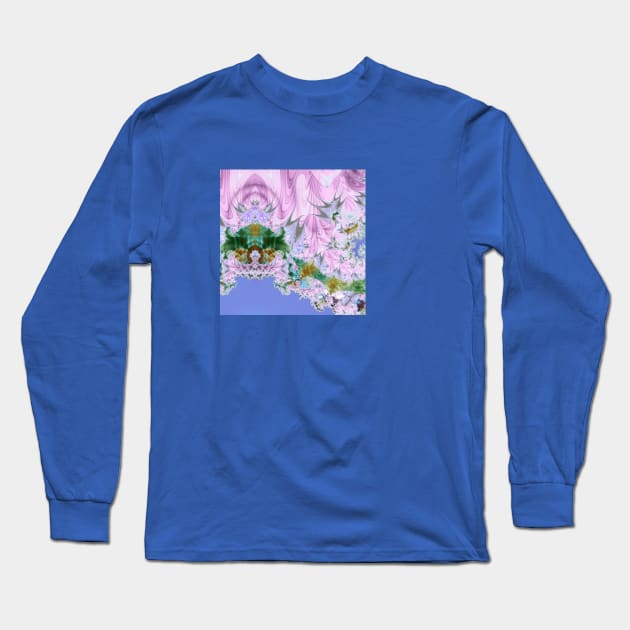 Lilac Dreams Fractal Abstract Long Sleeve T-Shirt by Artist4God